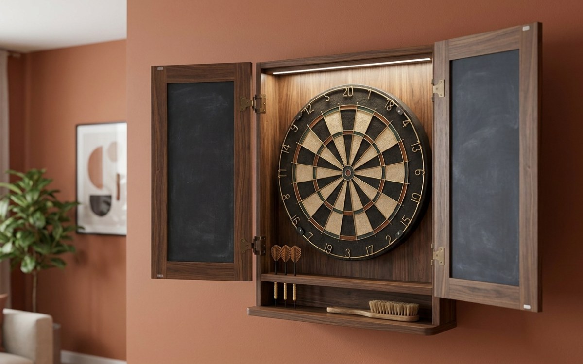 Dartbord met kabinet en surround